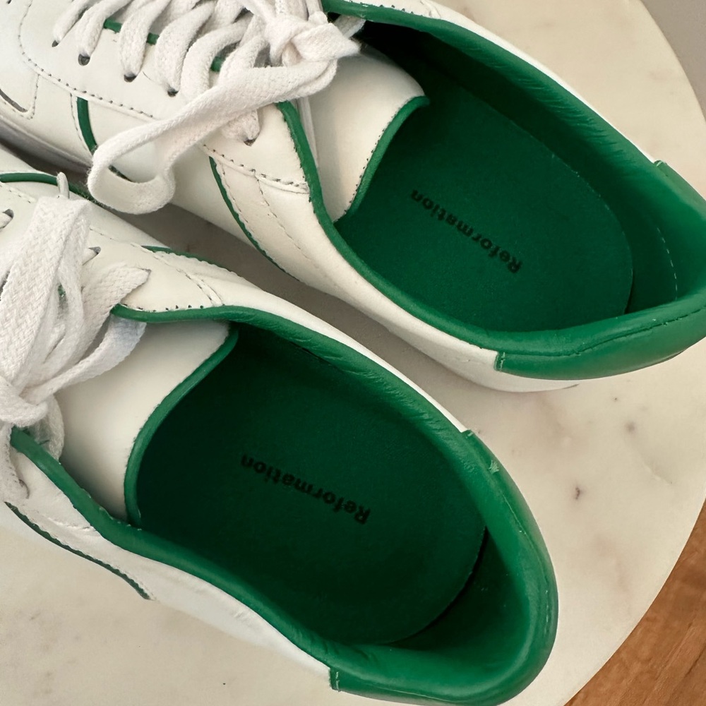 Reformation Harlow Leather Sneaker NWOT - Picture 8 of 9